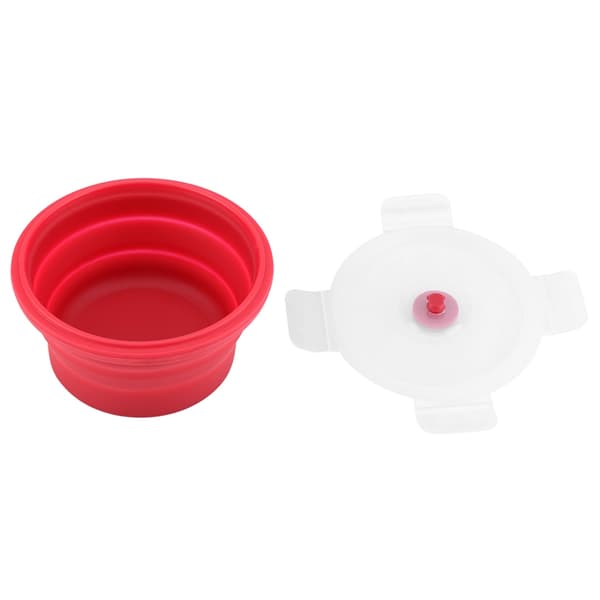 Hopfällbar Silikon Bento Box 350ml Röd