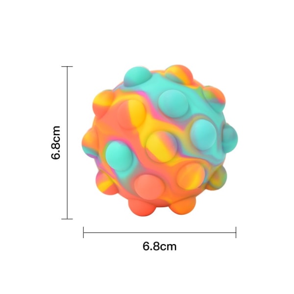 Dekompressio-kuplalelu 3D Pop-kuplalelu sormenpäällä puristettava pallolelu (4 kpl Vihreä valkoinen keltainen väri