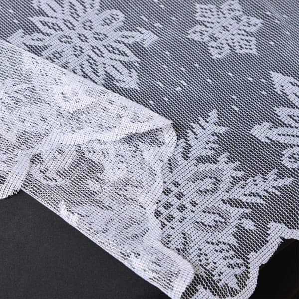 Christmas Tablecloth White Snowflake Lace Banquet Tablecloths Table Covers for Table Decorations Round