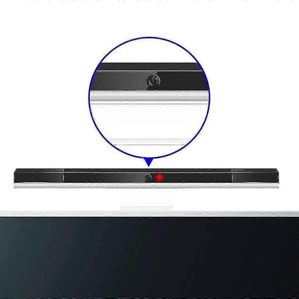 Trådløs Bluetooth-mottakerfjernkontroll for Wii Sensor Bar Infrarød IR-signalstråle Black