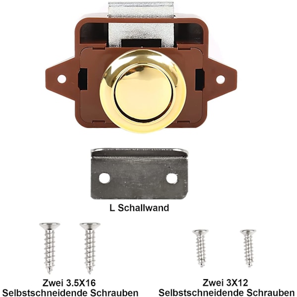 Tryckknappsspärr 5 st Tryckknappsspärr Nyckelfri, nyckellös skåplås Spänne Skåp Dörrknopp För Rv Motor Caravan Båtar Camping