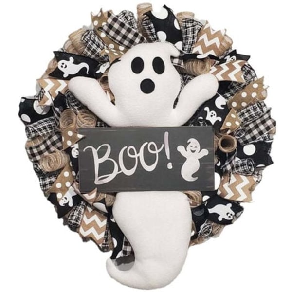 Halloween Garland 40cm Witch Moon Garland Ghost Christmas Party Hänge Dörrhängare Burlap Jack-o-Lantern Garland Home D
