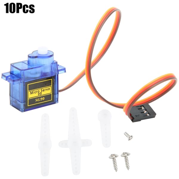 10 st SG90 9G Micro Servomotor för 6CH RC Helikopter Flygplan Kontroll Tillbehör