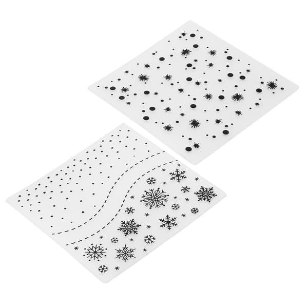 2 stk. Plastpregefolder DIY Kortlaging Papirkunst Scrapbooking Preget mal