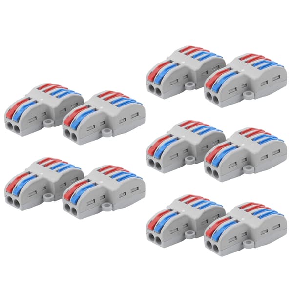 10 st Kompakta Trådkopplingsplintar Spakmutter Terminalblock SPL Snabbkopplingsutrustning SPL-42