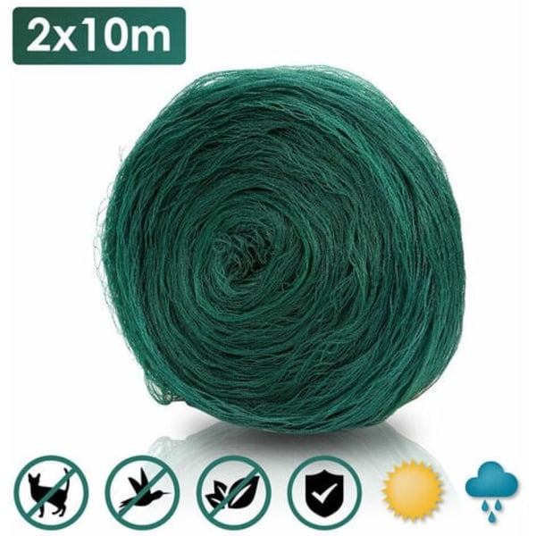 2x10M dammnät dammnät Grönt trädgårdsnät Anti-o-nät cover Nätnät mesh - grönt
