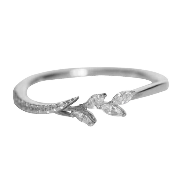 Dammode Bladform Marquise Cut Cubic Zircon Inlagd Finger Ring Smycken Rose Golden Us10