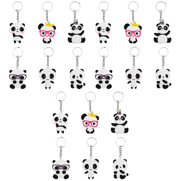 3st 6st Cartoon Panda Nyckelringar Nyckelring Party Favors Hänge För Barn Leksak Ornament Souvenir Present