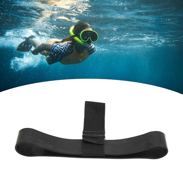 KEEP DIVING Joustava kumiletkun pidikehihna 6L snorklauspullolle - Kestävä ja kulutusta kestävä, musta