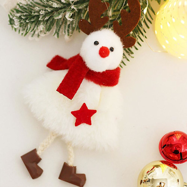 Julgransdekor Ängel Älg Snögubbe Santa söta dockor