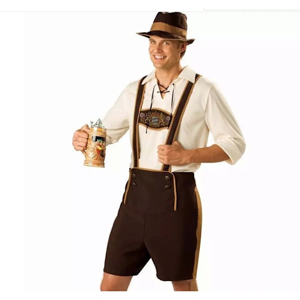 Halloween-uniform Hansel Oktoberfest bayerska herrkläder M