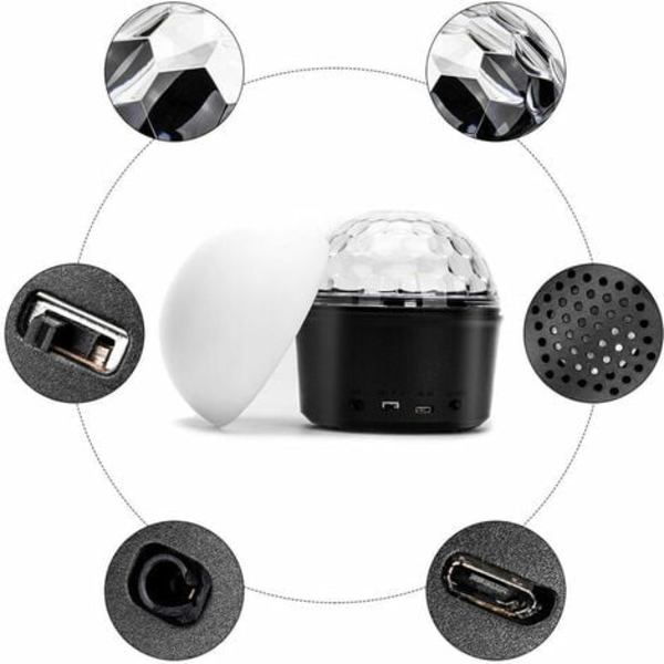 USB Disco Ball, Disco Mirror Ball, Disco Light Ball, Fjernkontroll LED Lighting Scenelampe for fest, kveld, bar, Bir