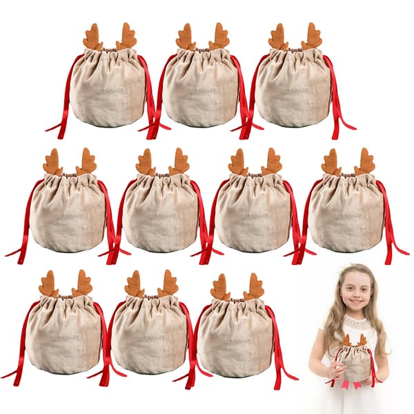 Jul Älg Dragsko Presentpåse Dekorationer Förpackning