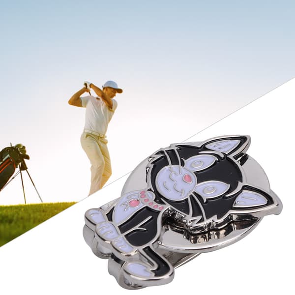 Magnetisk Golfkasket Hat Visir Klips Kuglemarkør Tilbehør Lille Sort Kat
