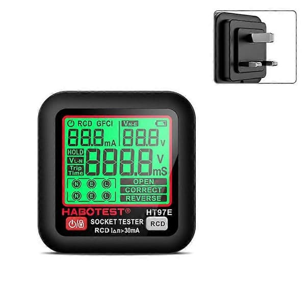 HABOTEST Digital Display Intelligent Elektrisk Teststik HT97E UK Plug