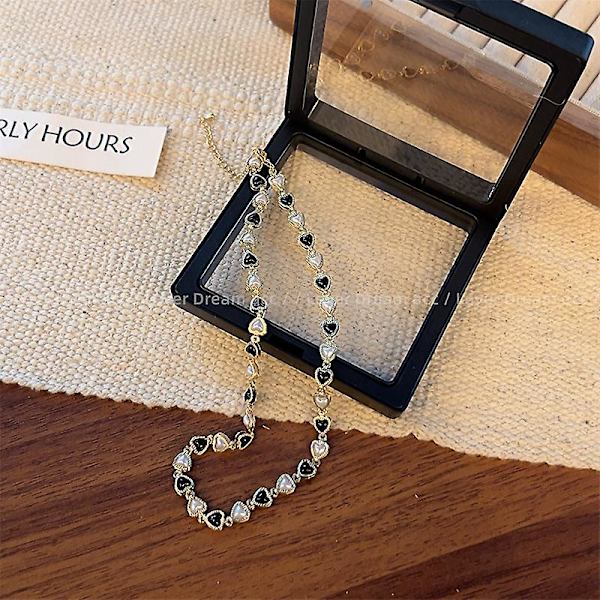 Halskjede Pearl Heart Stud Choker motesmykker Ac1437
