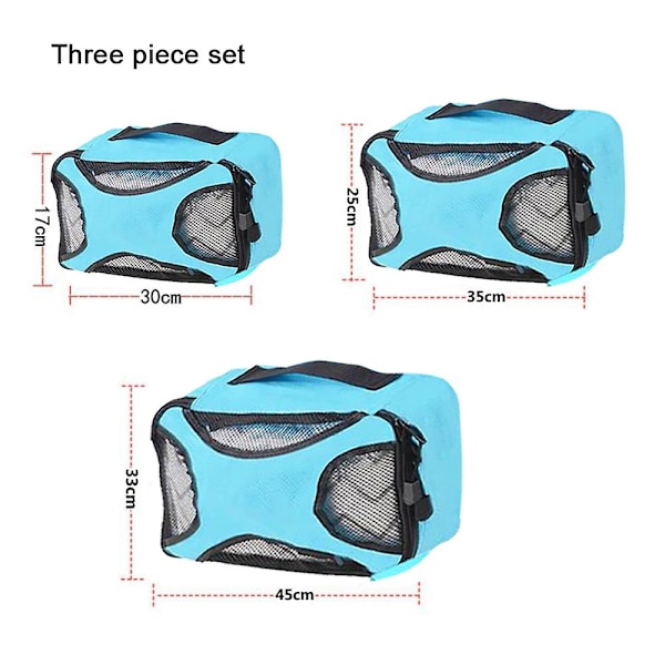 Compression Packing Cubes Bag för resor Expanderbar packbox sky blue