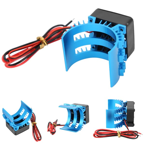 SURPASSHOBBY 41x30x40mm Køleventilator til 1/10 Elektrisk RC Bil Blå Sort