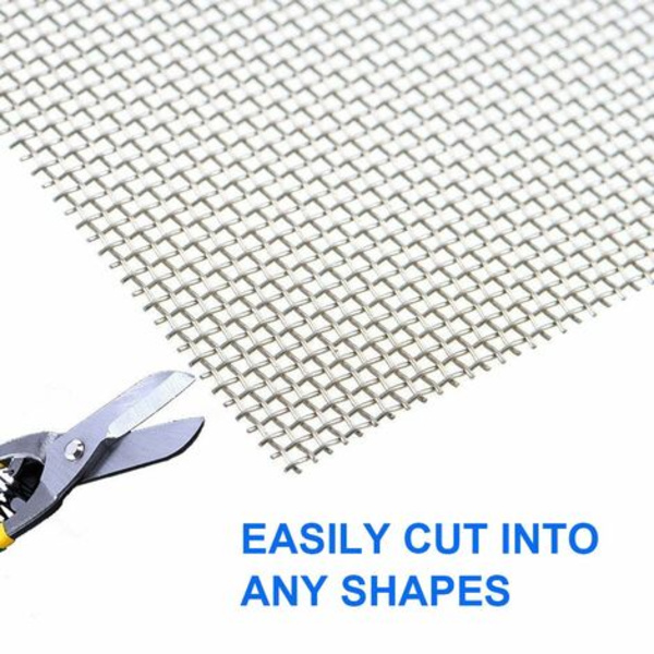 Pack 304 Rostfritt stål vävt mesh, 11,8" X 8,2" (300 x 210 mm) Mesh, 1 mm hål, 20 mesh mesh