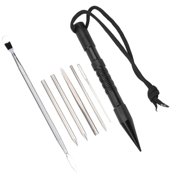 7 stk. Paracord-synål i rustfrit stål til gør-det-selv-armbåndsfremstilling