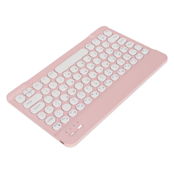 Trådløst tastatur til mobiltelefon, tablet, bærbar computer, stabil forbindelse, kompatibel med iOS Android Windows Pink