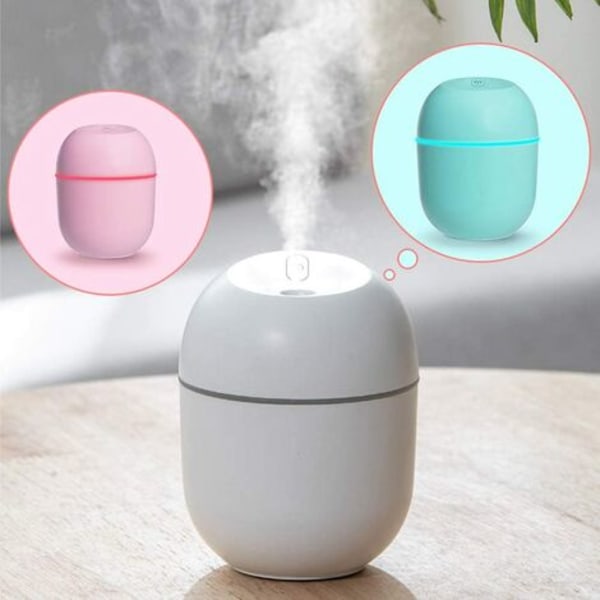 Bærbar mini luftfukter 220ml stor kapasitet USB Mute Cool Fine Mist Aroma Diffuser Desktop Stille Luftfukter for Ho