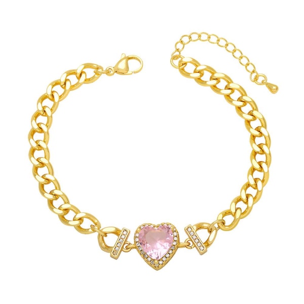 Armbånd Vintage Zircon Metallic Element Motesmykker Ac9909 Pink