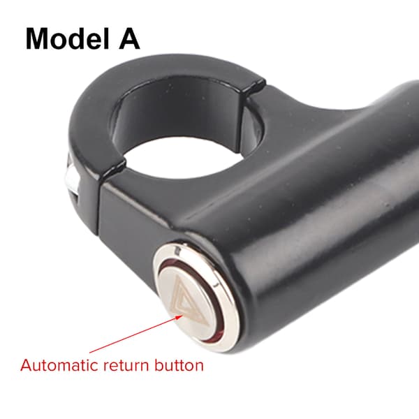 22mm Motorsykkel Styrefeste Bryter Trykknapp Frontlys Brems Tåkelys PÅ AV Modell A Blå Lys Versjon