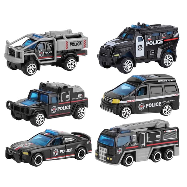 6 kpl 1:64 Alloy Engineering -automallin simulaatioajoneuvolelu lapsille
