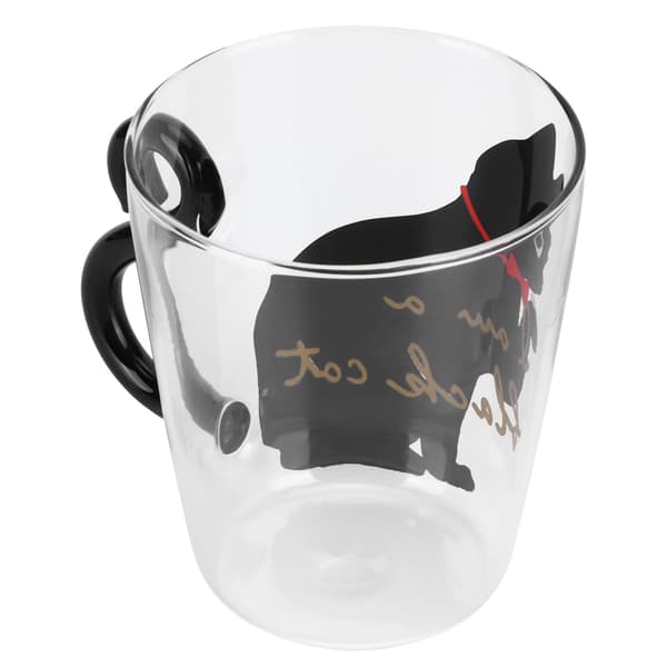Varmebestandig Genanvendelig Glas Kattekop Sort