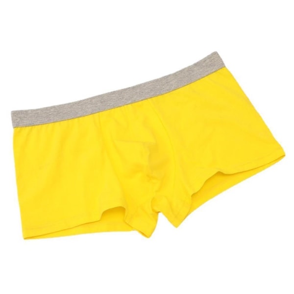 Herre åndbare Trunks Boxer Briefs Shorts Undertøj Yellow M