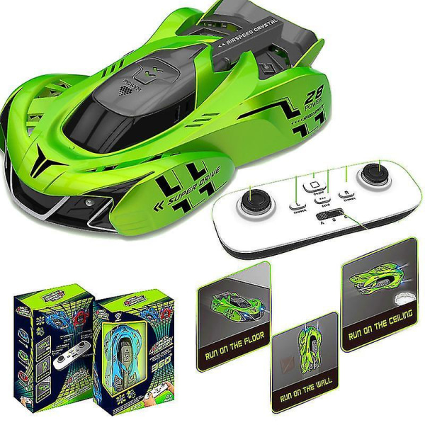 Zero Gravity Laser, laserohjattu oikea seinäkiipeilyauto style 2 Green