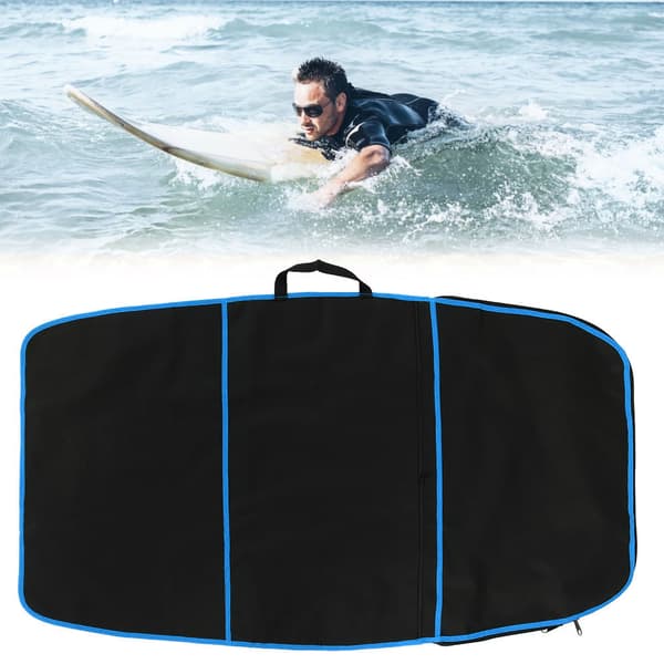 Surfbræt Bodyboard Cover Holdbar Polyester Bæretaske Blå Stribe