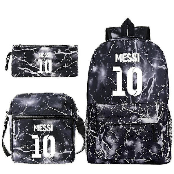 3kpl / set Lionel Messi -koululaukku, printed laukku reppu kynälaukulla Messenger Bag