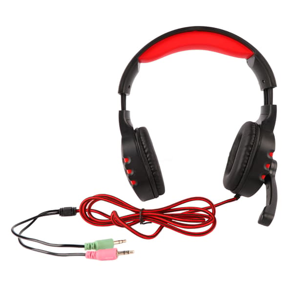 Støyreduserende kablet gaming headset med mikrofon justerbart hodebånd over øret for PC bærbar PC