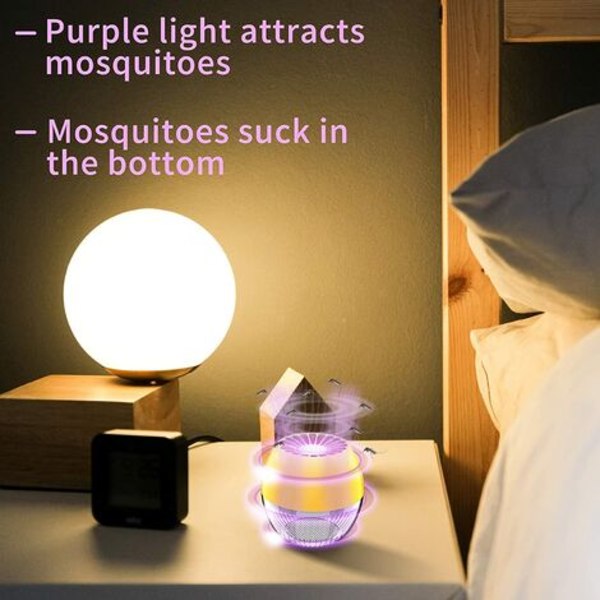 Myggfellelampe, elektrisk myggdreper (svart)