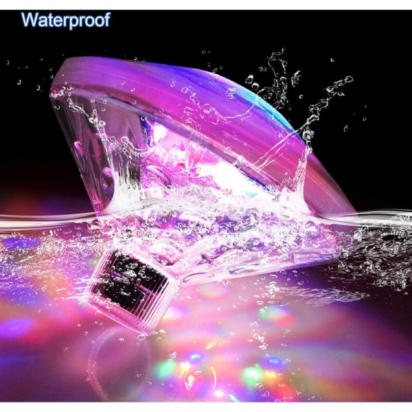 Flytande LED-lampor, vattentät discolampa, dekorativ lampa för bad, dammar, poolfester,