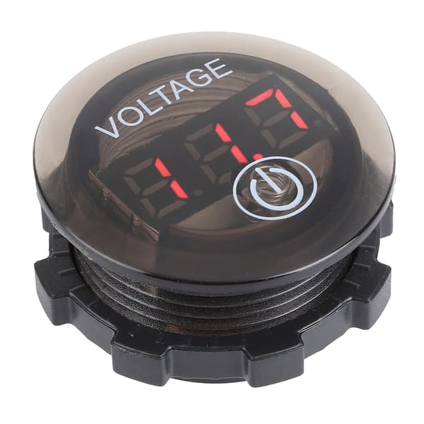 Universal LED DC Digital Voltmeter Bilbatteri Måler 12V 24V Touch Switch Rød