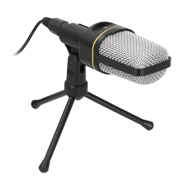 Studio Kondensatormikrofon 3,5 mm Lydport med Bordstativ