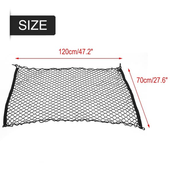 Universal Bil Bakre Bagasjerom Bagasje Cargo Organizer Elastisk Mesh Nettholder 70x120cm