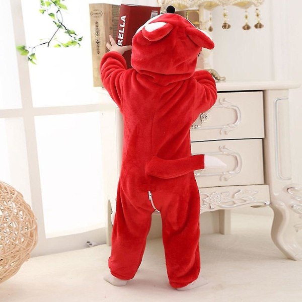 Baby Dinosaur kostym Barn Söt Hoodie Jumpsuit Halloween Red fox 24-30 Months