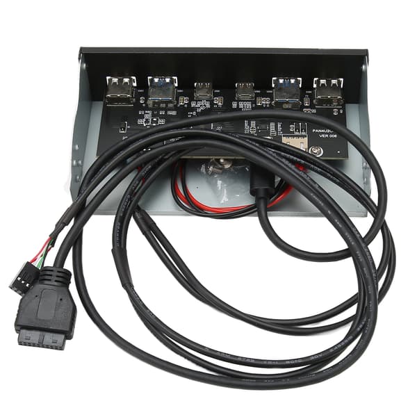 USB 3.1 Frontpanel Header GL3523 Chip 5Gbps 6 Portar 19PIN till Typ C för Stationär Dator Optisk Enhet Position 2U3 2U2 2C