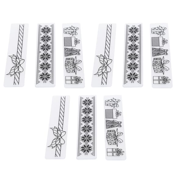 9 stk. Blomst Plast Pregefolder DIY Papirkort Lag Mal Tilbehør