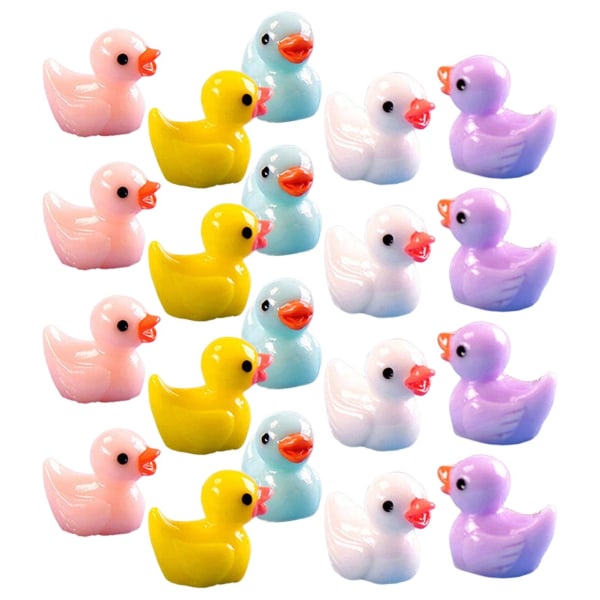 3 X 20 stk Mini Duck Tegneserie Design Tiny Ducks Miniatyrfigurer Ornament For Desktop