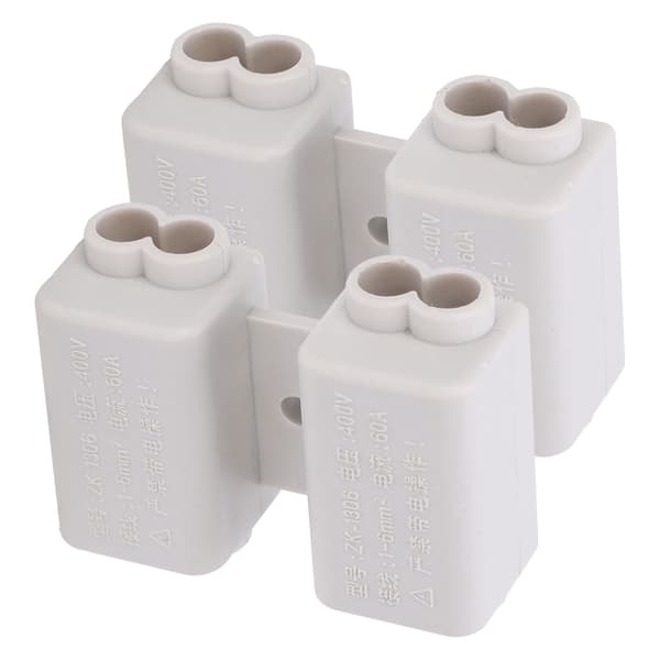 2 stk. Højeffekts T-formet Terminalblok Splitter 400V 60A ZK1306