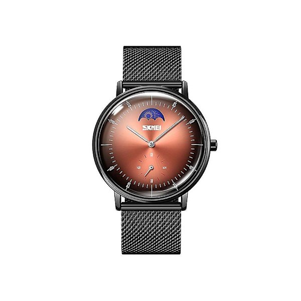 Nya Creative Moon Phase Quartz Waterproof Armbandsur för män 5429cf