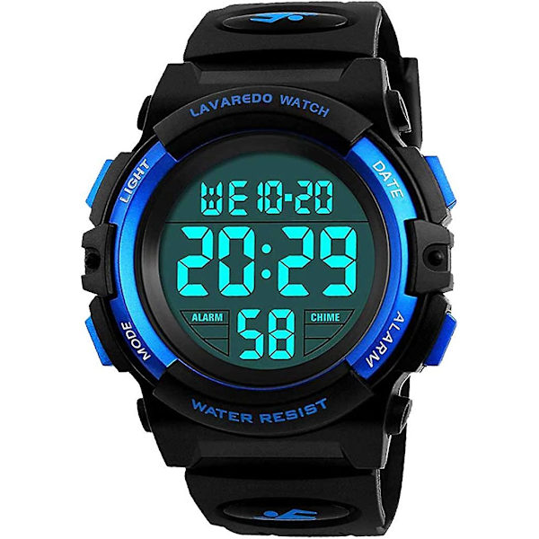 Watch, watch För 6-15 åriga pojkar,digital Sport Outdoor Multifunctional Chronograph Led 50 M Waterp