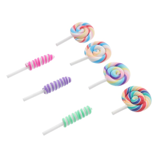 40 stk Lollipop Pendant Charms Nøkkelring Hengende Anheng Smykker Making Anheng