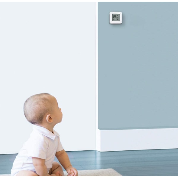 Xiaomi Mi Lämpötilakosteusmittari 2 Smart Indoor Thermometer Valkoinen, 1,5" LCD-näyttö, Bluetooth, Pitkä akunkesto，