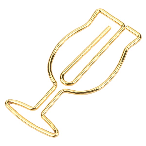 Morsomme gullgalvaniserte begerformede binders - sett med 10 stk